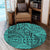 Hawaii Polynesian Hawaiian Style Tribal Tattoo Violet Round Carpet - AH Round Carpet Luxurious Plush - Polynesian Pride