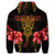 Hawaii Polynesian Hibiscus Animal Zip Hoodie - Polynesian Pride