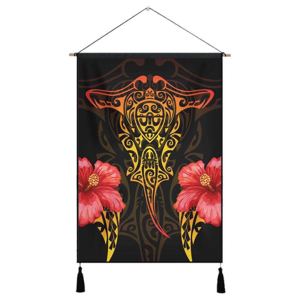 Hawaii Polynesian Hibiscus Animal Hanging Poster - AH Hanging Poster Cotton And Linen - Polynesian Pride