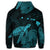 Hawaii Polynesian Hibiscus Turtle Map Zip Hoodie Blue - Polynesian Pride