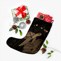 Hawaii Polynesian Hibiscus Turtle Map Christmas Stocking Gold - AH - Polynesian Pride