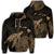 Hawaii Polynesian Hibiscus Turtle Map Zip Hoodie Gold Unisex Art - Polynesian Pride
