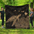 Hawaii Polynesian Hibiscus Turtle Map Premium Quilts Gold - AH Black - Polynesian Pride