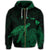 Hawaii Polynesian Hibiscus Turtle Map Zip Hoodie Green - Polynesian Pride