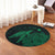 Hawaii Polynesian Hibiscus Turtle Map Round Carpet Green - AH - Polynesian Pride