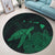 Hawaii Polynesian Hibiscus Turtle Map Round Carpet Green - AH - Polynesian Pride