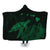 Hawaii Polynesian Hibiscus Turtle Map Hooded Blanket Green - AH Hooded Blanket White - Polynesian Pride