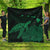 Hawaii Polynesian Hibiscus Turtle Map Premium Quilts Green - AH Black - Polynesian Pride