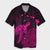 Hawaii Matching Dress and Hawaiian Shirt Polynesian Hibiscus Turtle Map Pink RLT14 - Polynesian Pride