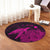 Hawaii Polynesian Hibiscus Turtle Map Round Carpet Pink - AH - Polynesian Pride