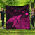 Hawaii Polynesian Hibiscus Turtle Map Premium Quilts Pink - AH Black - Polynesian Pride