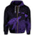 Hawaii Polynesian Hibiscus Turtle Map Zip Hoodie Purple - Polynesian Pride