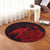 Hawaii Polynesian Hibiscus Turtle Map Round Carpet Red - AH - Polynesian Pride