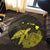 Hawaii Polynesian Hibiscus Turtle Map Round Carpet Yellow - AH - Polynesian Pride