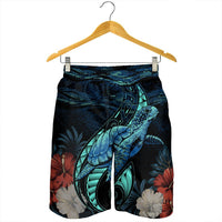 Hawaii Polynesian Honu Sea Hibiscus Men's Shorts - AH - Polynesian Pride