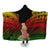 Hawaii Polynesian Hula Girl Wearing Plumeria Hooded Blanket Reggae - AH Hooded Blanket White - Polynesian Pride