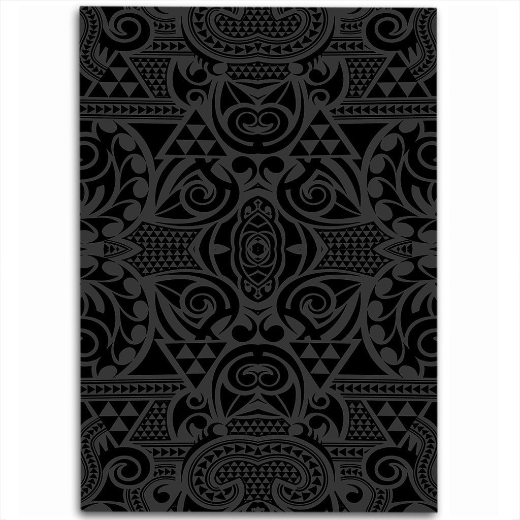 Hawaii Polynesian Kakau Turtle Gray Area Rug - AH Luxurious - Polynesian Pride