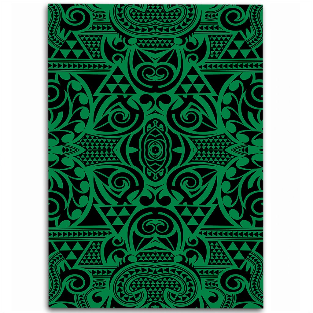 Hawaii Polynesian Kakau Turtle Green Area Rug - AH Luxurious - Polynesian Pride