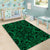 Hawaii Polynesian Kakau Turtle Green Area Rug - AH - Polynesian Pride