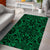 Hawaii Polynesian Kakau Turtle Green Area Rug - AH - Polynesian Pride