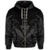 Hawaii Polynesian Zip Hoodie Kanaka Kakau Alan Style Gray - Polynesian Pride
