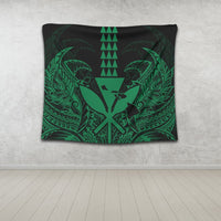 Hawaii Polynesian Kanaka Kakau Tapestry - Alan Style Green - AH - Polynesian Pride