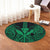 Hawaii Polynesian Kanaka Kakau Round Carpet - Alan Style Green - AH - Polynesian Pride