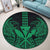 Hawaii Polynesian Kanaka Kakau Round Carpet - Alan Style Green - AH - Polynesian Pride