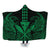 Hawaii Polynesian Kanaka Kakau Hooded Blanket - Alan Style Green - AH Hooded Blanket White - Polynesian Pride