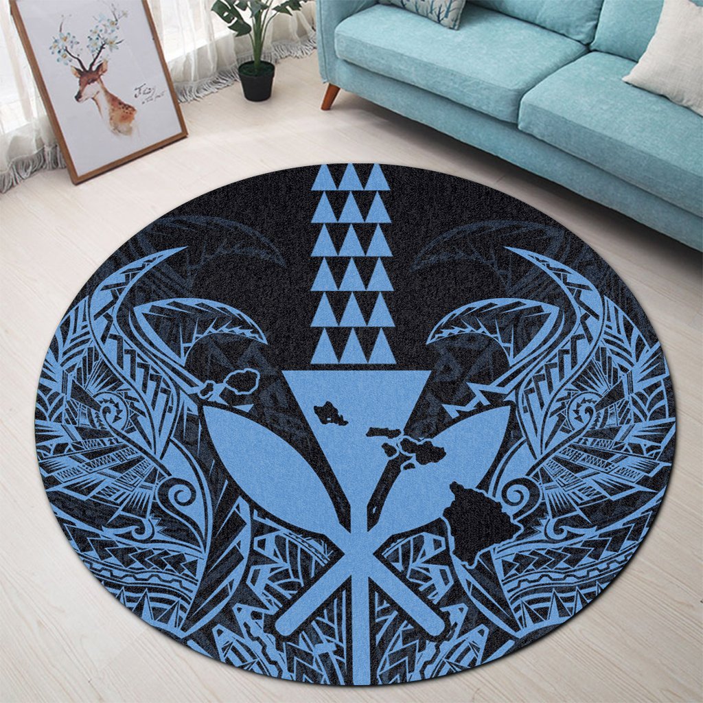 Hawaii Polynesian Kanaka Kakau Round Carpet - Alan Style Pastel - AH - Polynesian Pride