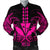 Hawaii Polynesian Kanaka Kakau Bomber Jacket - Alan Style Pink - AH Black Unisex - Polynesian Pride