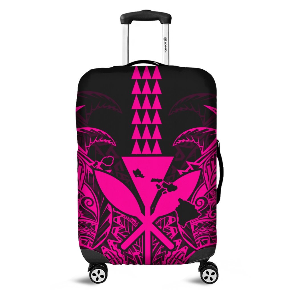 Hawaii Polynesian Kanaka Kakau Luggage Covers - Alan Style Pink - AH Black - Polynesian Pride