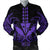 Hawaii Polynesian Kanaka Kakau Bomber Jacket - Alan Style Purple - AH Black Unisex - Polynesian Pride