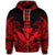 Hawaii Polynesian Zip Hoodie Kanaka Kakau Alan Style Red - Polynesian Pride
