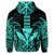 Hawaii Polynesian Zip Hoodie Kanaka Kakau Alan Style Turquoise - Polynesian Pride