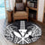 Hawaii Polynesian Kanaka Kakau Round Carpet - Alan Style White - AH - Polynesian Pride