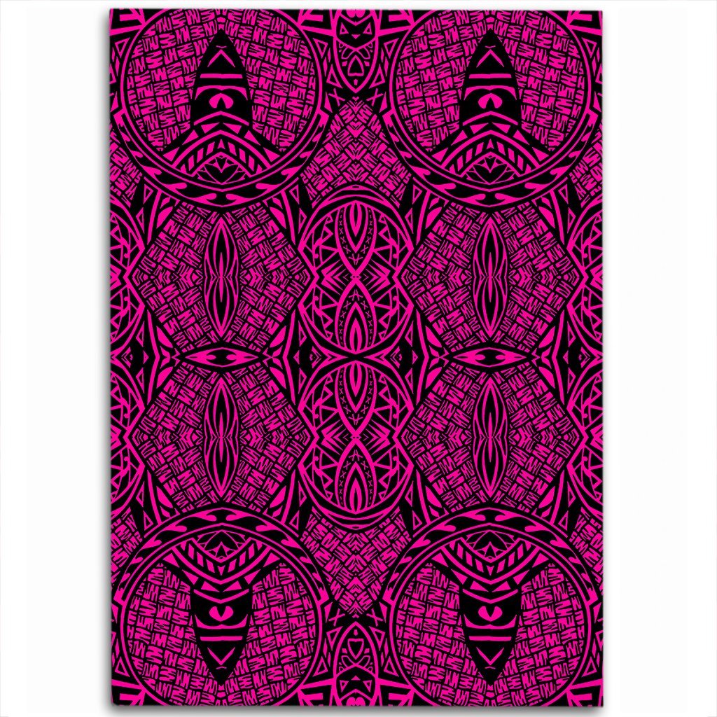 Hawaii Polynesian Lauhala Mix Pink Area Rug - AH Luxurious - Polynesian Pride