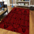 Hawaii Polynesian Lauhala Mix Red Area Rug - AH - Polynesian Pride