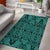 Hawaii Polynesian Lauhala Mix Turquoise Area Rug - AH - Polynesian Pride