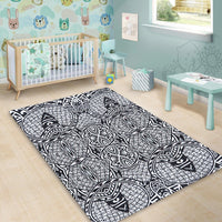 Hawaii Polynesian Lauhala Mix White Area Rug - AH - Polynesian Pride