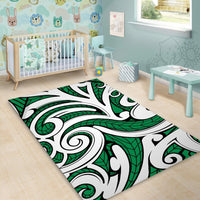 Hawaii Polynesian Maori Ethnic Ornament Green Area Rug - AH - Polynesian Pride