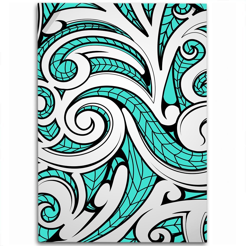 Hawaii Polynesian Maori Ethnic Ornament Turquoise Area Rug - AH Luxurious - Polynesian Pride
