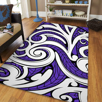 Hawaii Polynesian Maori Ethnic Ornament Violet Area Rug - AH - Polynesian Pride