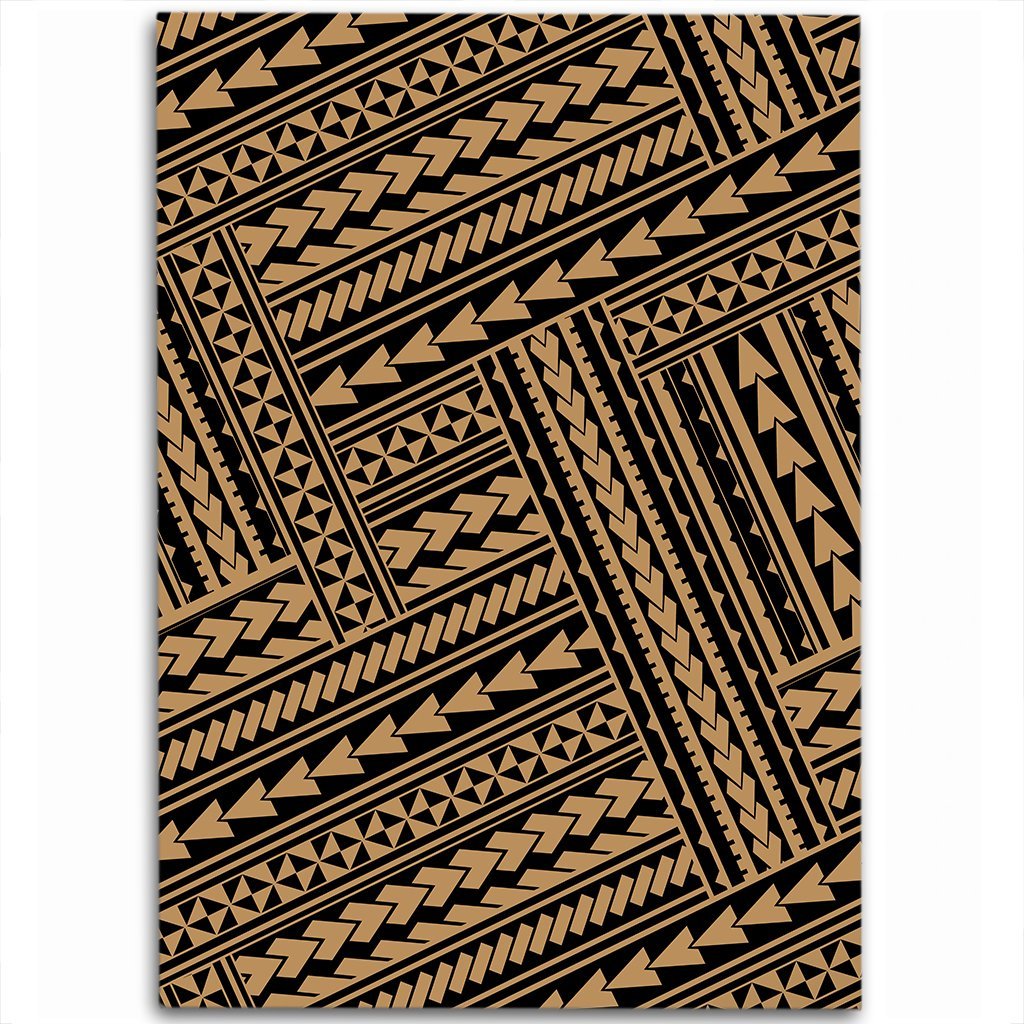 Hawaii Polynesian Nation Gold Area Rug - AH Luxurious - Polynesian Pride