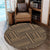 Hawaii Polynesian Nation Gold Round Carpet - AH Round Carpet Luxurious Plush - Polynesian Pride