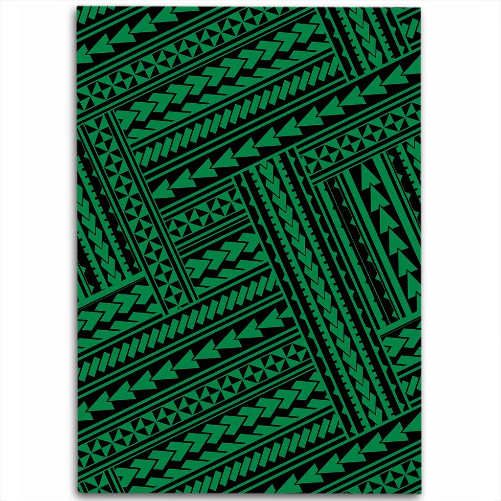 Hawaii Polynesian Nation Green Area Rug - AH Luxurious - Polynesian Pride