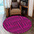 Hawaii Polynesian Nation Pink Round Carpet - AH Round Carpet Luxurious Plush - Polynesian Pride