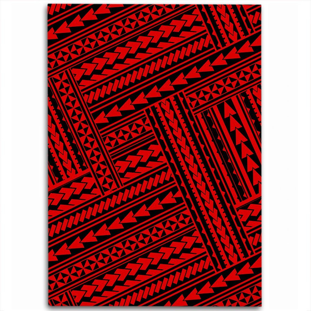 Hawaii Polynesian Nation Red Area Rug - AH Luxurious - Polynesian Pride