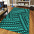 Hawaii Polynesian Nation Turquoise Area Rug - AH - Polynesian Pride