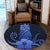 Hawaii Polynesian Pineapple Hibiscus Round Carpet - Blue - AH - Polynesian Pride